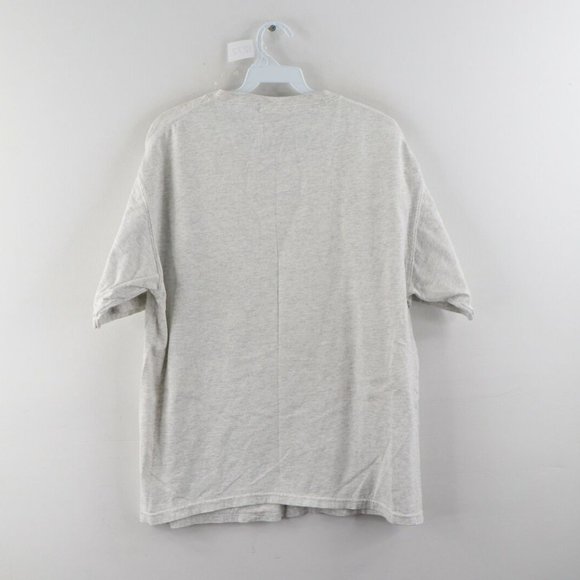 Vintage Streetwear Blank Short Sleeve Shirt Gray - Picture 6 of 8